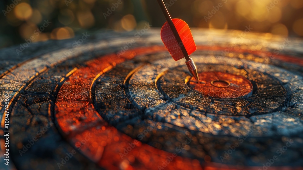 A close-up of a dartboard with a dart hitting the bullseye, symbolizing precision and focus. A close-up of a dartboard with a dart hitting the bullseye, symbolizing precision and focus.