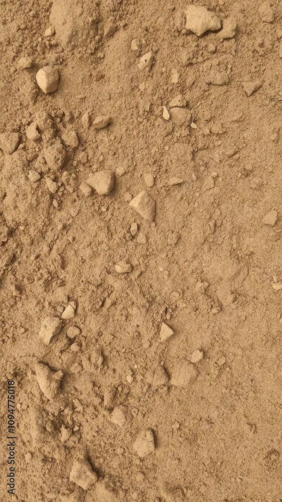 Rough, gritty dirt surface with natural texture in shades of brown and tan, nature Rough, gritty dirt surface with natural texture in shades of brown and tan, nature