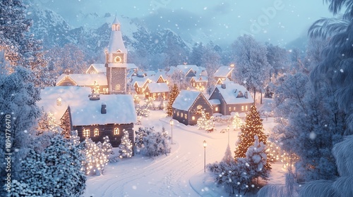 Wallpaper Mural 雪国と古い家 Torontodigital.ca