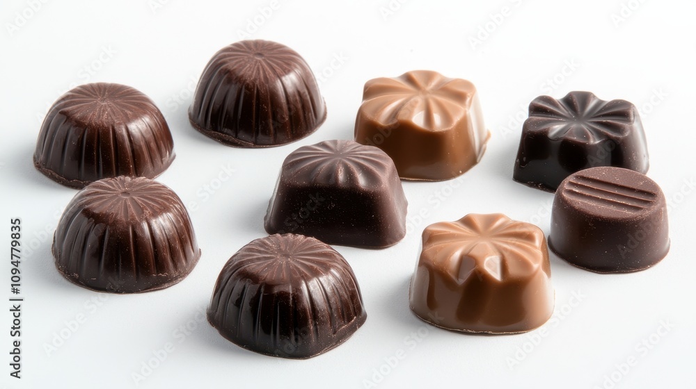 Tempting Belgian chocolate pralines in various shapes for all chocolate lovers Tempting Belgian chocolate pralines in various shapes for all chocolate lovers