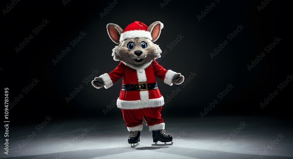 Cute animals having fun on Christmas. Generative AI. Cute animals having fun on Christmas. Generative AI.