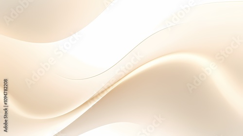 Fototapeta Naklejka Na Ścianę i Meble -  digital technology light beige and cream curve wave illustration poster background
