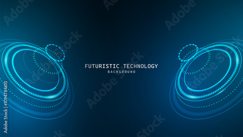HUD circle element. Hi-tech communication concept. Abstract Futuristic Technology Background. Vector Design.