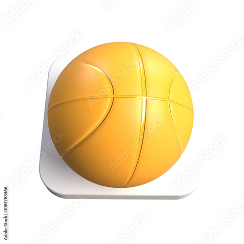 3D Basketball Icon