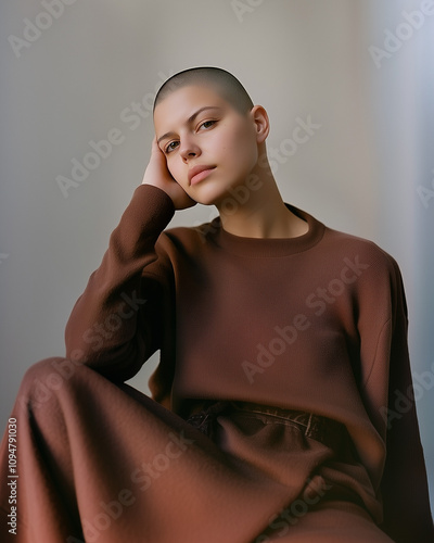 A poised young woman in mon...