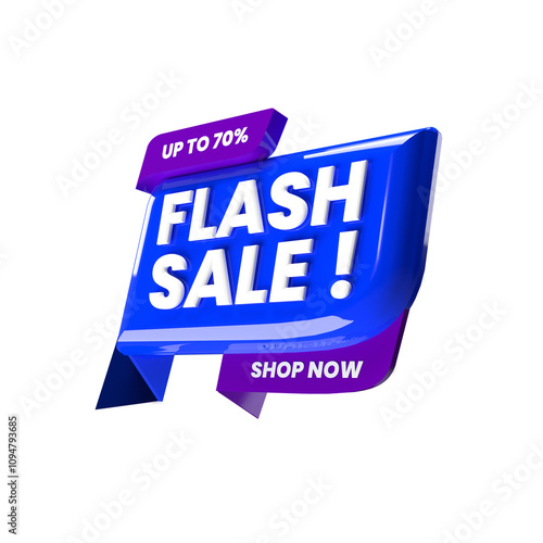 3D Flash Sale Banner
