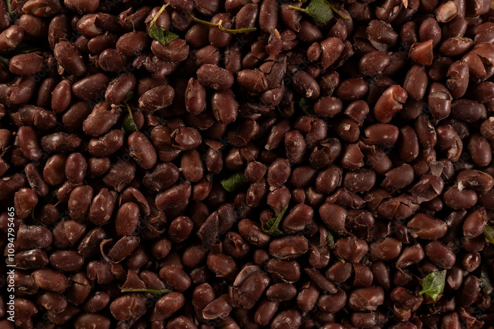 Cooked Black Beans on a plate Pattern texture background Cooked Black Beans on a plate Pattern texture background