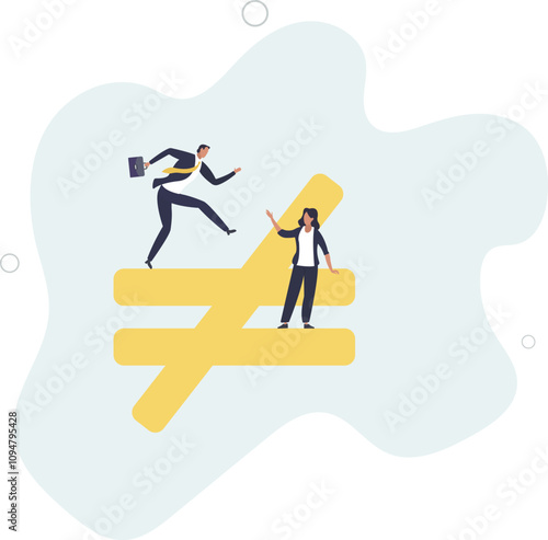 Human inequality and injustice, discrimination and racism as global social issue concept.flat characters.