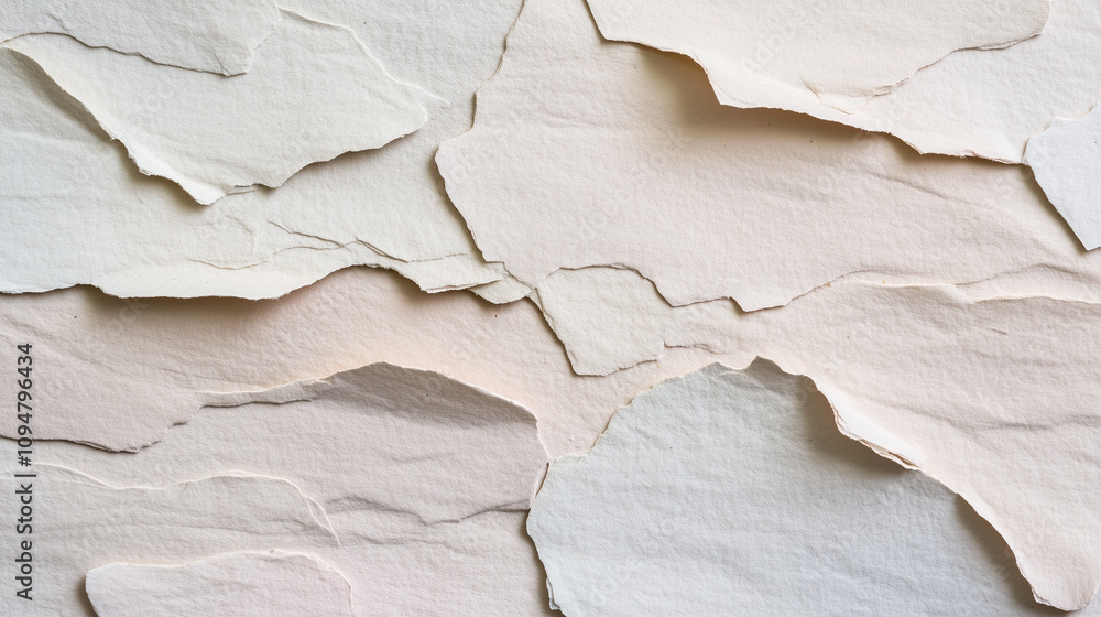 Old Beige Paper Texture with Watercolor Stains and Creases