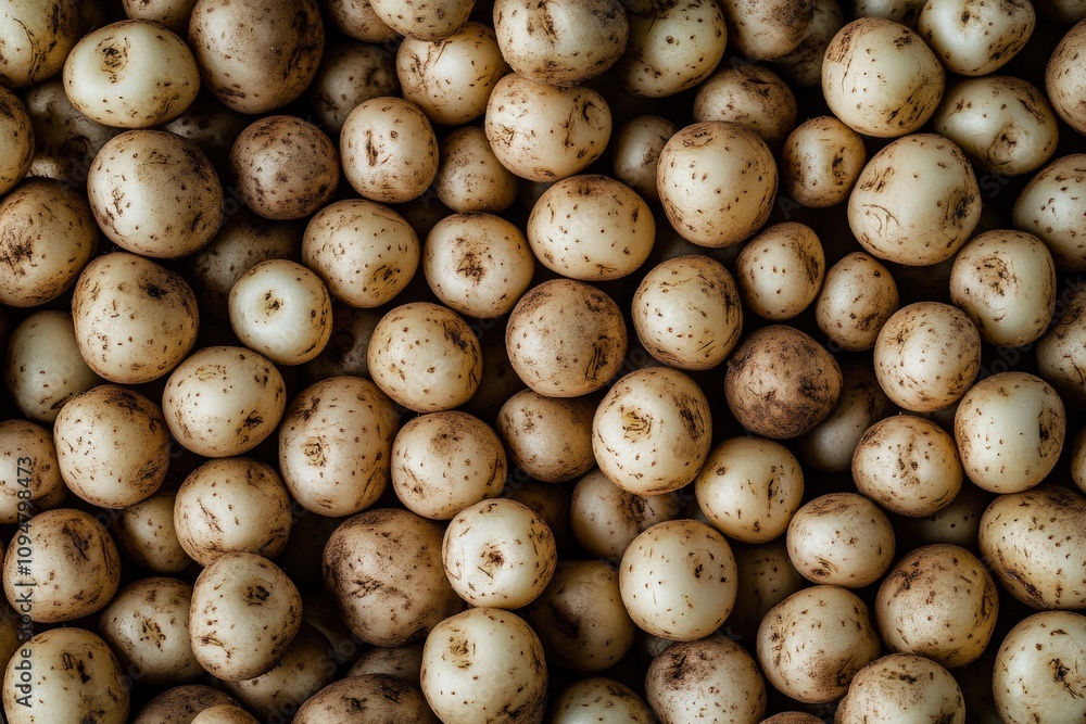 Baby Potatoes. Fresh Crop of Small Potatoes on Clean Background Baby Potatoes. Fresh Crop of Small Potatoes on Clean Background