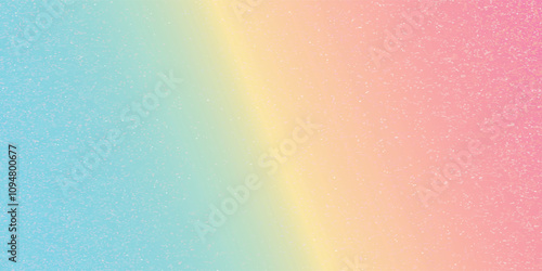 Abstract clear blue sky. Pastel rainbow. Light blue, pink and yellow color vector banner. Pastel gradient sky pattern. Blurred light fuzz colorful gradient