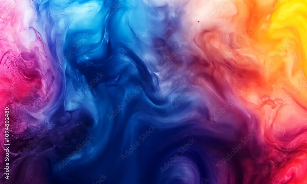 Abstract Fluid Art Painting: Vibrant Hues of Blue, Red, and Orange Swirls Abstract Fluid Art Painting: Vibrant Hues of Blue, Red, and Orange Swirls