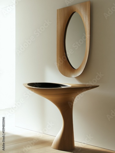 Modern Wooden Vessel Sink a...