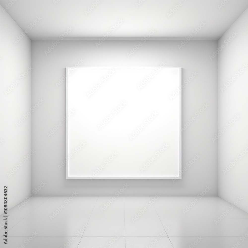 minimalist white room with one slightly off center vertical picture frame on the wall minimalist white room with one slightly off center vertical picture frame on the wall