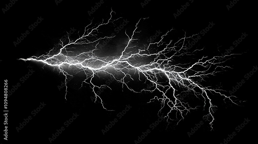 Silver lightning strike, dramatic, 4k image Silver lightning strike, dramatic, 4k image