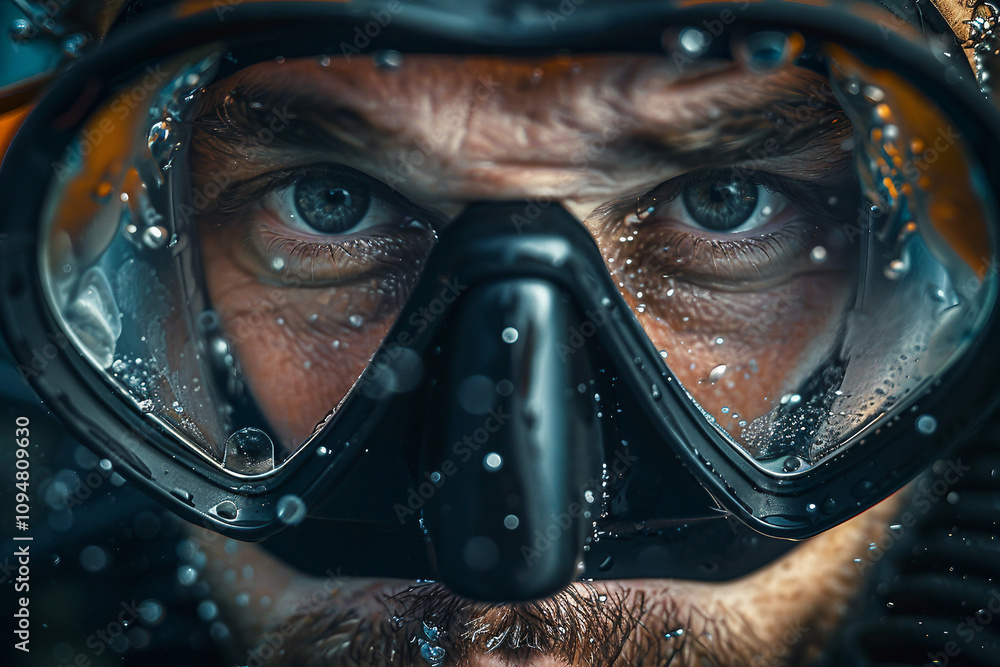 Professional skilled diver exploring underwater bio diversity sea ocean, Generative AI Professional skilled diver exploring underwater bio diversity sea ocean, Generative AI