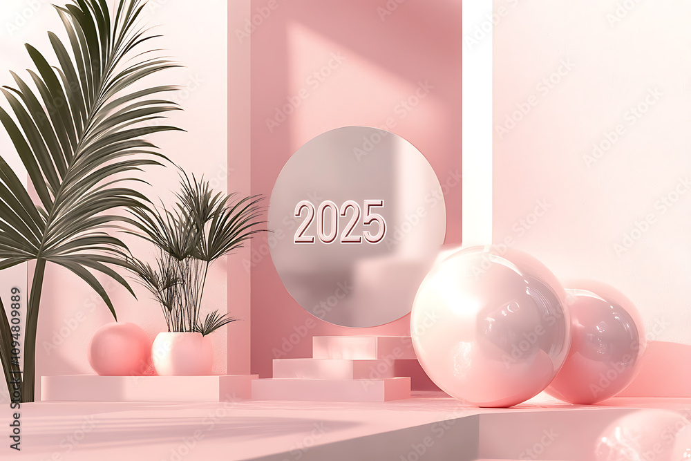 A 3D rendering prominently highlighting the year A 3D rendering prominently highlighting the year