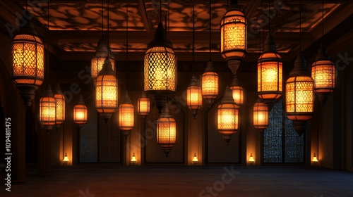 雪とランプと町明かり