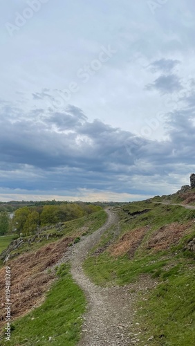 Bradgate park Leicester city mountain pathway photo