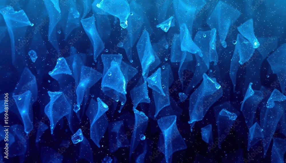a close up of a group of icebergs floating in the water a close up of a group of icebergs floating in the water