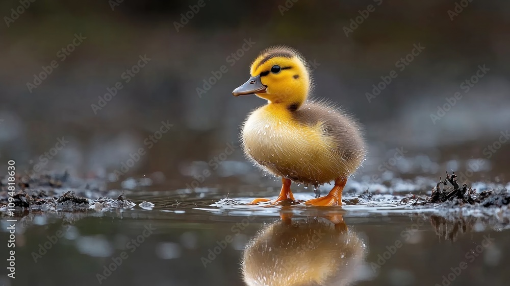 Cute Duckling in Water Cute Duckling in Water