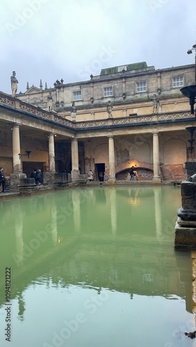 Quadro su tela Roman baths in bath city England