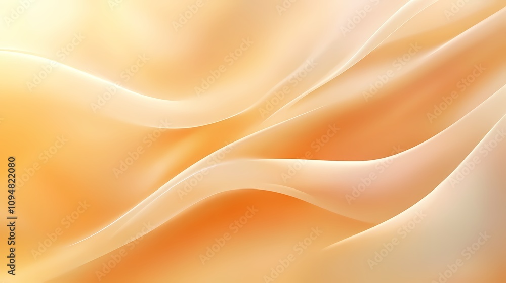 Obraz premium digital technology orange gradient curve wave illustration poster background