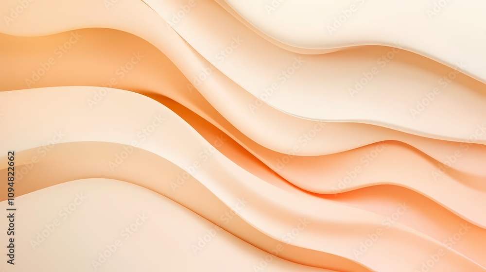 Obraz premium digital technology orange gradient curve wave illustration poster background