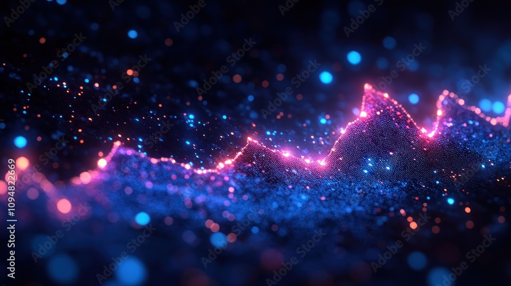 Abstract Neon Light and Glitter Background Abstract Neon Light and Glitter Background