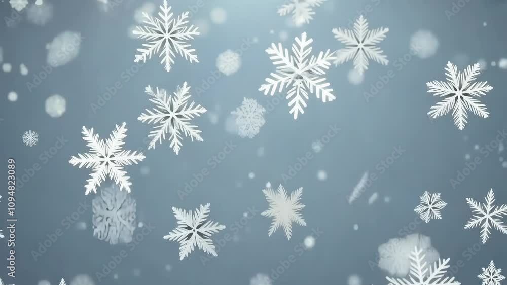 Snowflakes gently falling on a winter night Snowflakes gently falling on a winter night