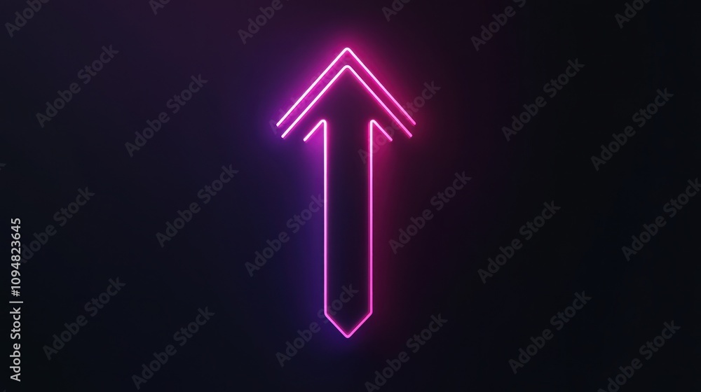 Neon Arrow pointing upwards Neon Arrow pointing upwards