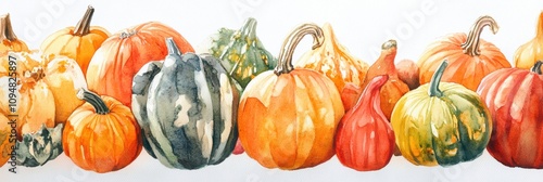 Pumpkin in Fall for holiday seasonal decoration.