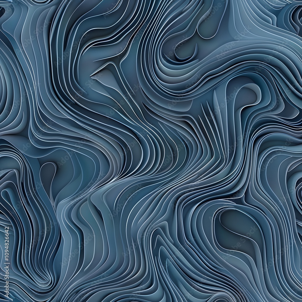 Abstract Blue Swirling Pattern Abstract Blue Swirling Pattern