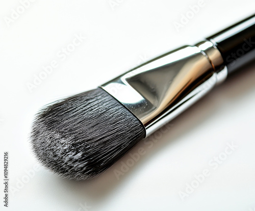 photo cosmetic brush on white background