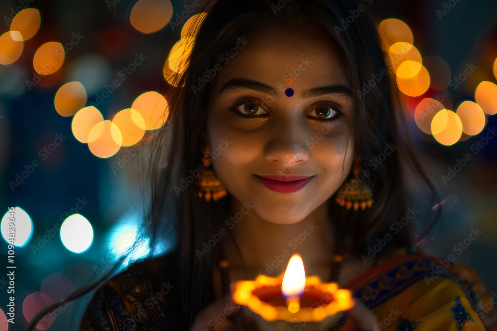 Generative AI Image of Traditional Diwali Festival of Lights with Oil Lamps and Festive Atmosphere Generative AI Image of Traditional Diwali Festival of Lights with Oil Lamps and Festive Atmosphere