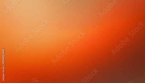 Abstract background, Carrot orange gradient background with light leak and grainy texture.