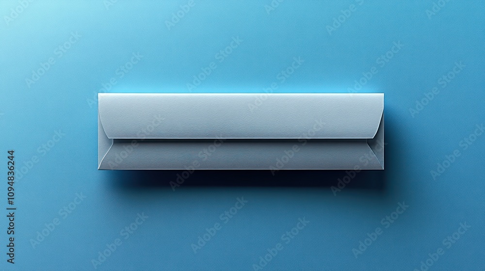 A Minimalist Representation of a Closed Envelope on a Blue Background A Minimalist Representation of a Closed Envelope on a Blue Background