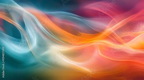 Abstract Swirling Colors in Digital Art. AI Generated