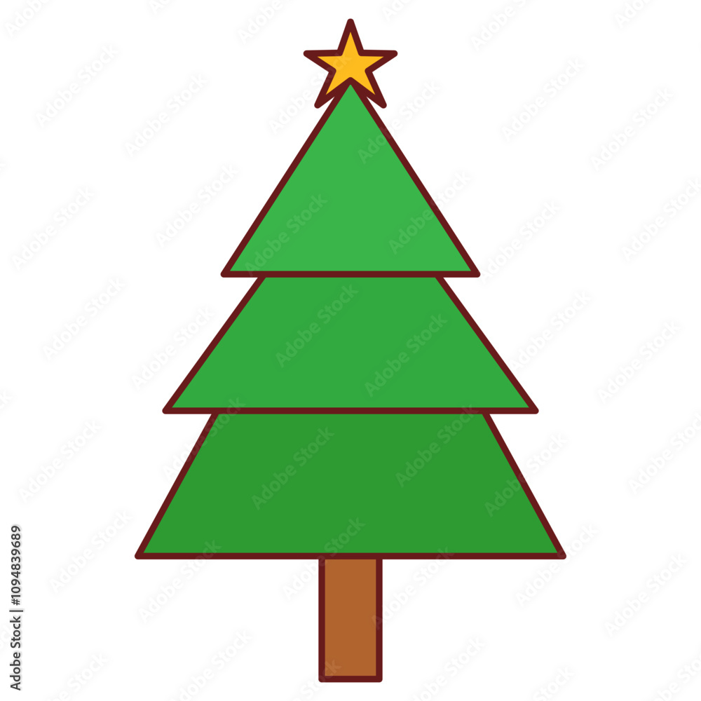 Fototapeta premium christmas tree vector illustration
