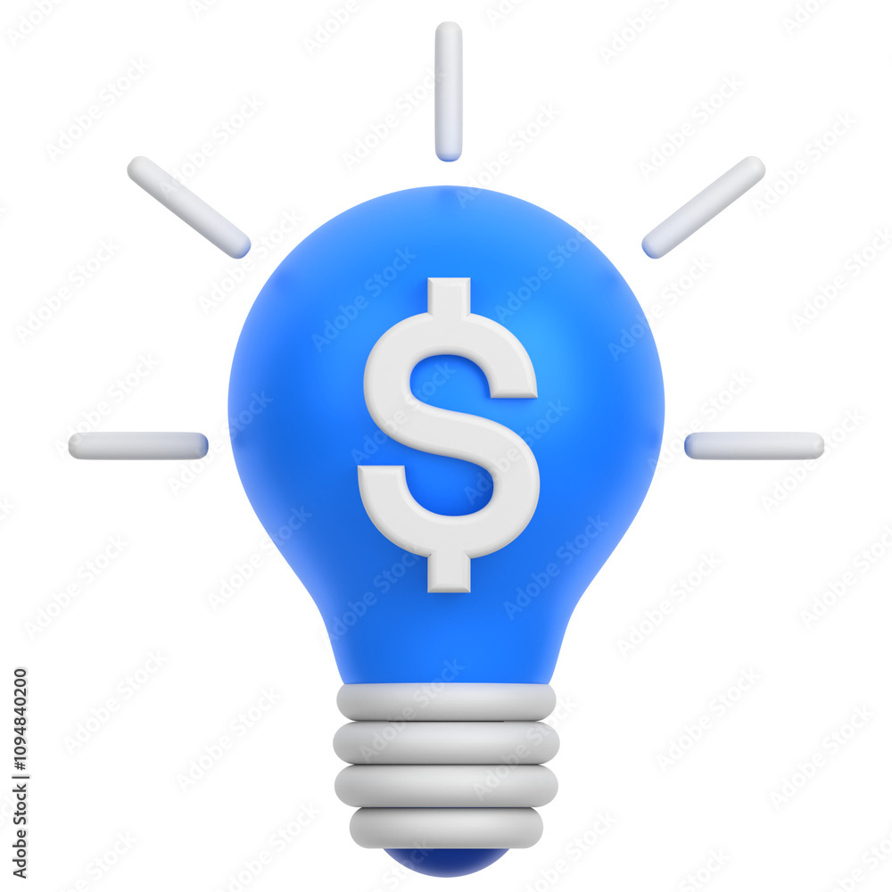 3D icon of a investment idea 3D icon of a investment idea