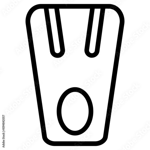 Dive Fins Flippers Line Icon