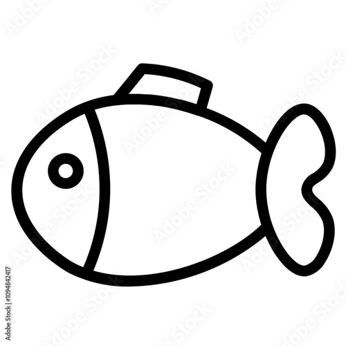 Fins Fish Animal Line Icon