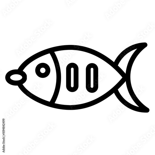 Fins Fish Animal Line Icon