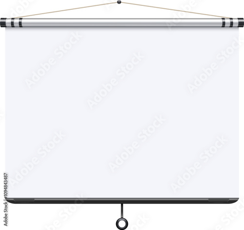 Presentation board blank white template. Whiteboard mockup