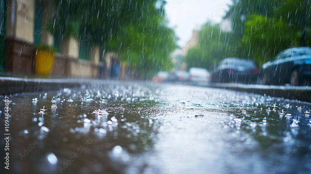 Rain-Soaked Urban and Natural Scenes with Reflections, Lush Greenery, and Soft Light Capturing the Freshness and Serenity of Post-Rain Environments Rain-Soaked Urban and Natural Scenes with Reflections, Lush Greenery, and Soft Light Capturing the Freshness and Serenity of Post-Rain Environments
