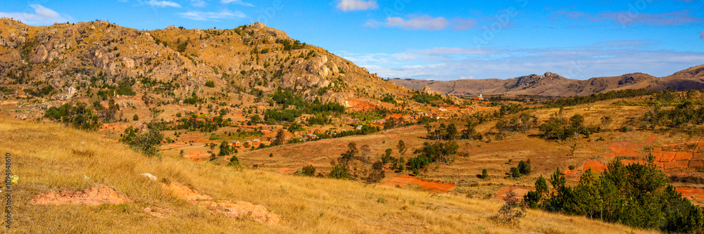 Fototapeta premium Paysage des hautes-terres de Madagascar