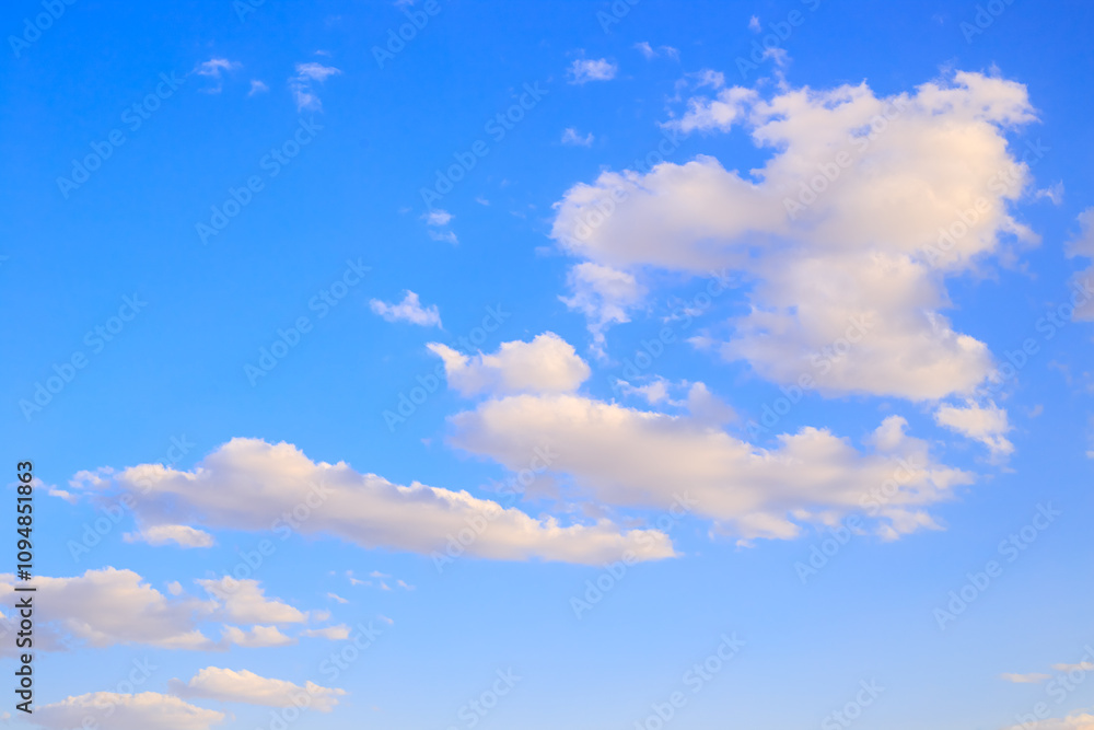 Beautiful blue sky with clouds. Heavenly cloudy landscape Beautiful blue sky with clouds. Heavenly cloudy landscape