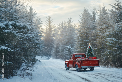 Christmas Tree Delivery Through Winter Wonderland, christmas-tree