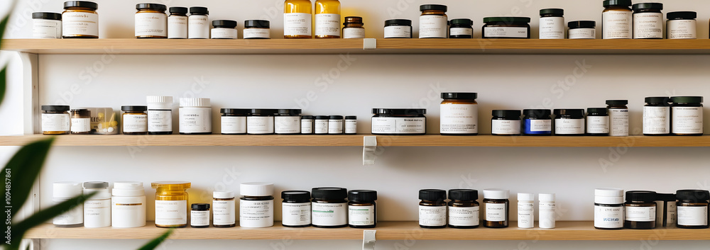 An empty medicine cabinet with shelves sparsely filled, featuring a few scattered pills, symbolizing minimalism and the absence of essential supplies, suggesting a need for replenishment or organizati An empty medicine cabinet with shelves sparsely filled, featuring a few scattered pills, symbolizing minimalism and the absence of essential supplies, suggesting a need for replenishment or organizati