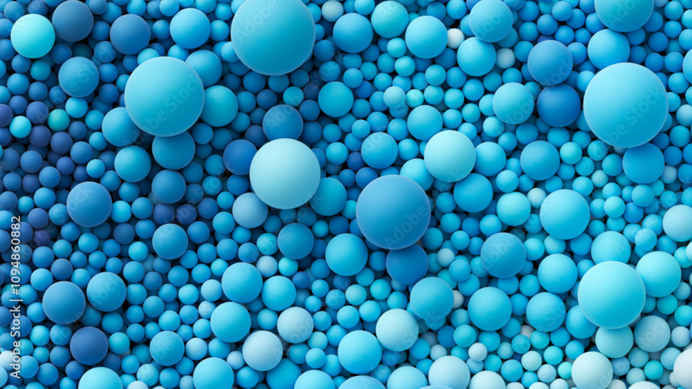 custom made wallpaper toronto digitalMany ocean blue bright color random soft balls background. Colorful balloons wall decoration of a children's festival. Huge pile of blue smooth gradient balls in various sizes. Vector background